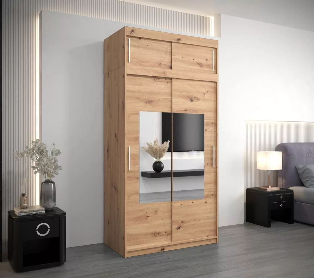 Skapis Torino SZ Premium · Ozols artisan · 120 × 62 × 240 cm