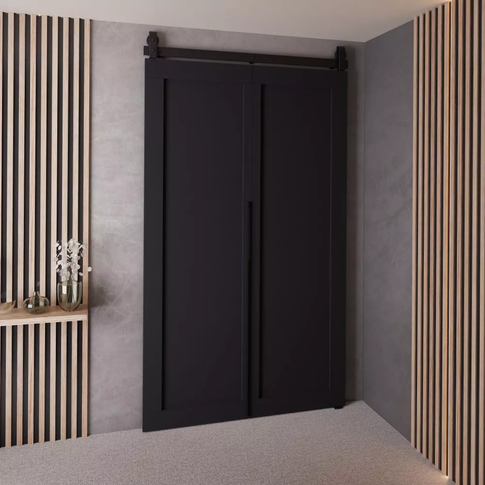 Bīdāmās durvis Qudio Loft-1 · Melna · 106 × 205 cm