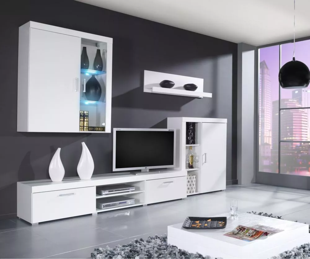 Sekcija Samba A ar LED Korpusa krāsa: balts, · 290 × 45 × 203 cm