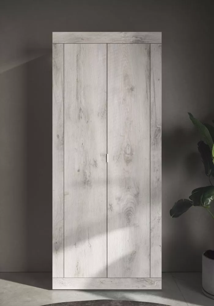 Skapis Basic G40 · Balināta priede · 78 × 31 × 187 cm