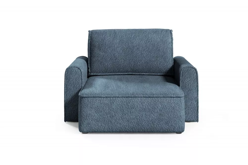 Mīksts krēsls Loretto 1S Long Premium Standard Sēdvietas dziļums: 112 cm, · Tumši zils · 140 × 158 × 88 cm