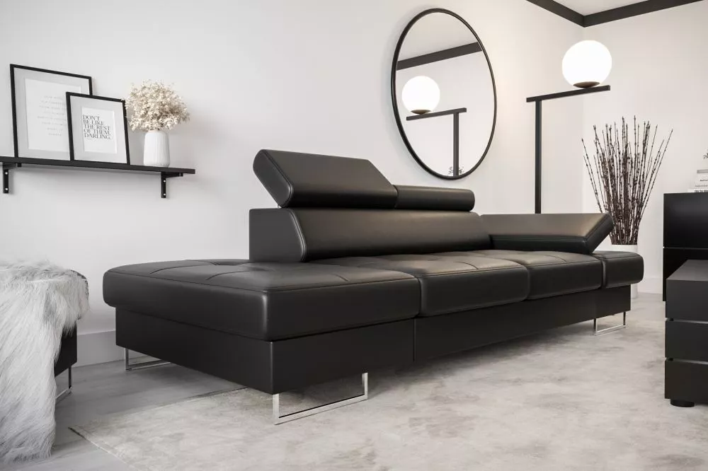 Dīvāns Galaxy 2S Premium standard · Melns · 97 × 235 × 74 cm