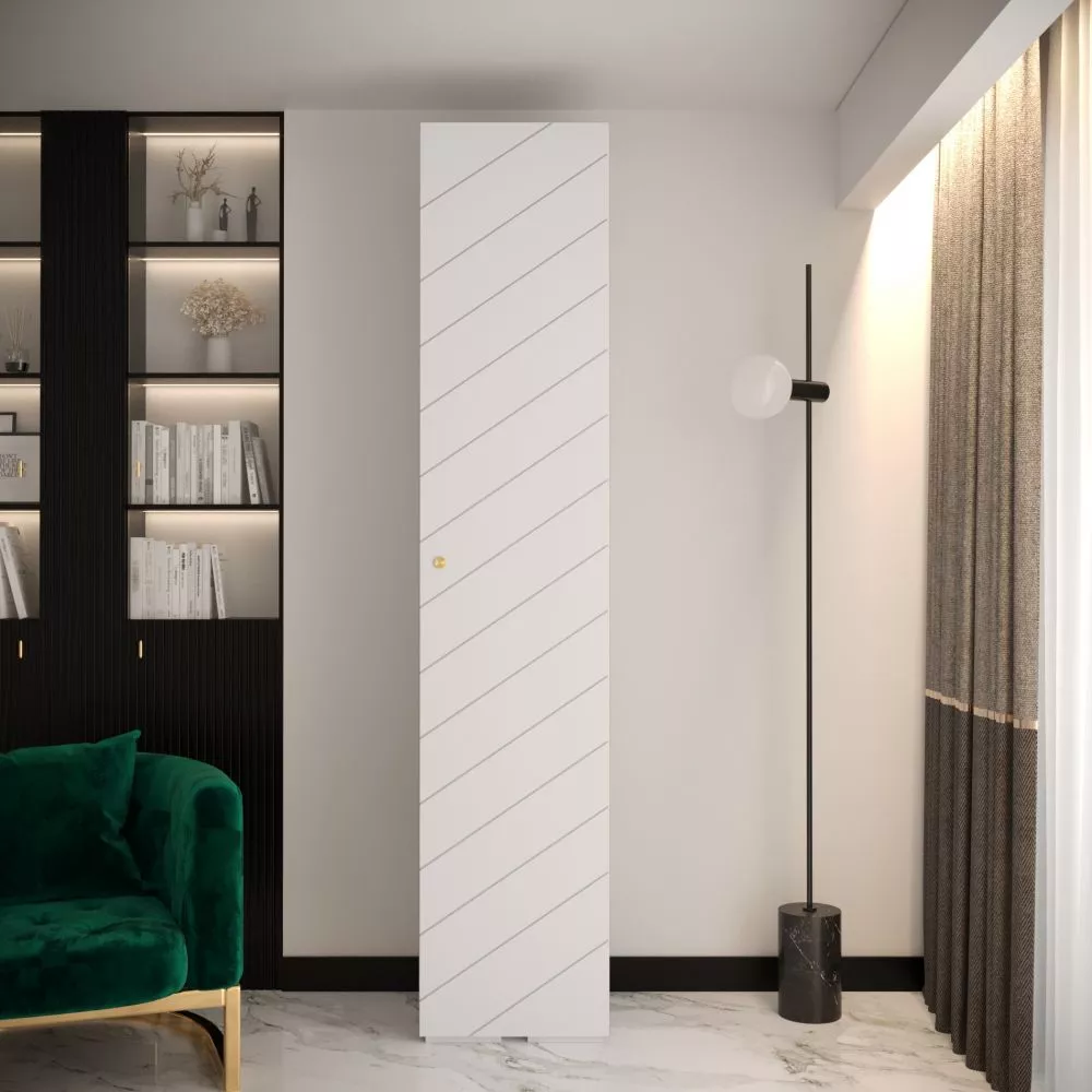 Skapis Manhattan Ryfel 4 · Balts · 50 × 47 × 236.7 cm