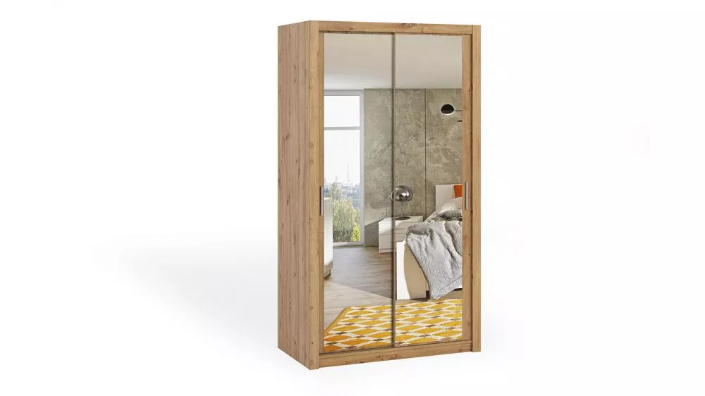 Skapis Bono BO SZ ar spoguli · Ozols artisan · 120 × 62 × 215 cm