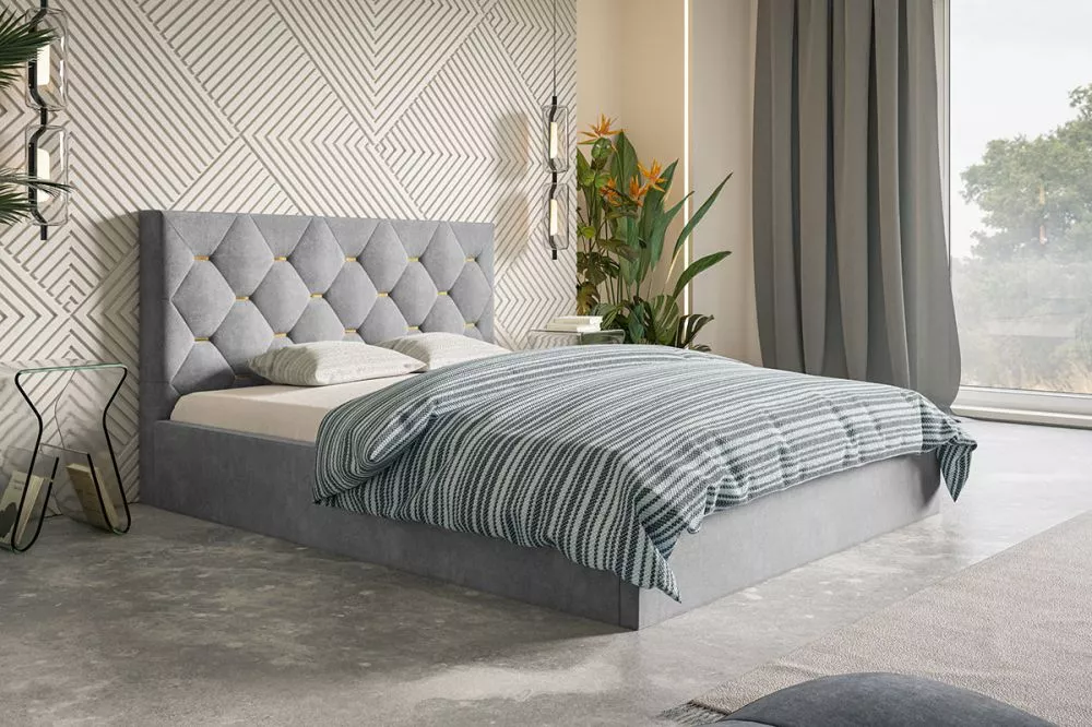 Gulta Slim 4 standard ar stelāžu Guļamvietas platums: 90 cm, Guļamvietas garums: 200 cm, stelāžas tips: koka, · Pelēks ·