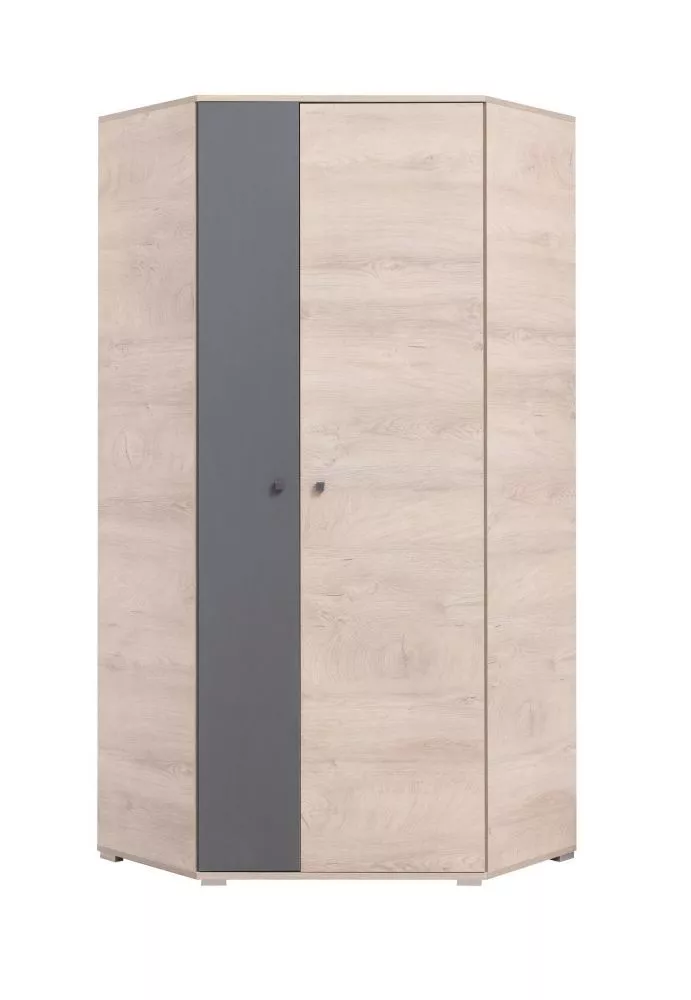 Skapis Delta DL2 · Ozols + antracīts · 90 × 90 × 190 cm