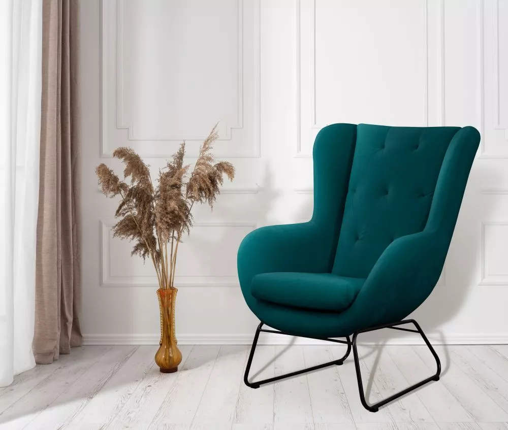 Mīksts krēsls Atella Standard Sēdvietas dziļums: 48 cm, · Jūraszaļš · 80 × 100 × 105 cm