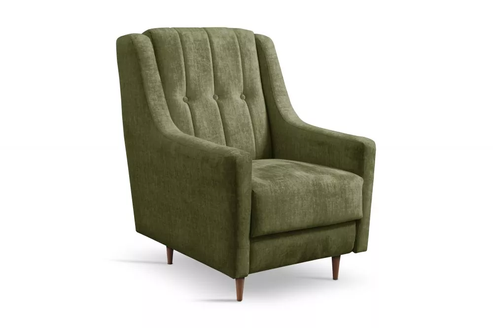 Mīksts krēsls Platon 1S Beech Standard Sēdvietas dziļums: 55 cm, · Olīvu · 73 × 88 × 91 cm