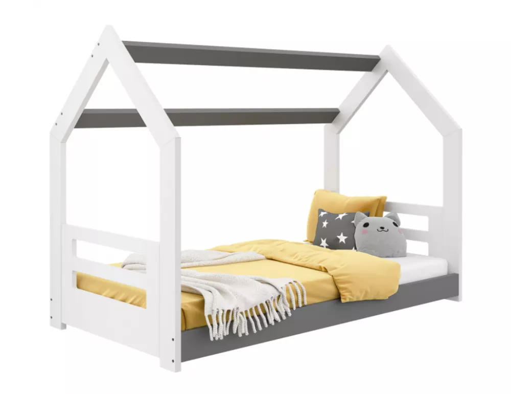 Bērnu gulta Domek D2-B ar stelāžu Guļamvietas platums: 80 cm, Guļamvietas garums: 160 cm, · 87 × 164 × 124 cm