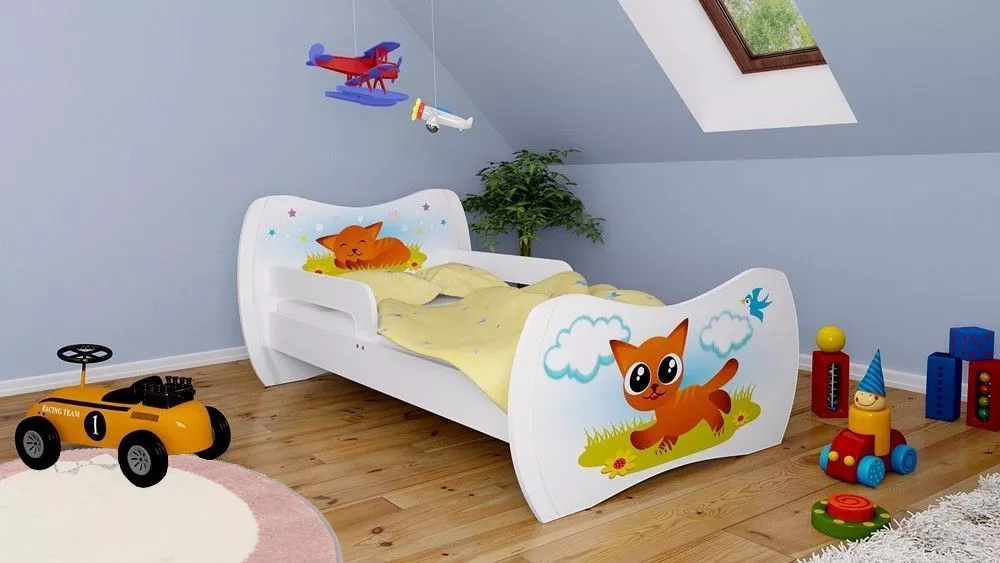 Bērnu gulta Dream L05 180x90 DM20 ar stelāžu Guļamvietas platums: 90 cm, Guļamvietas garums: 180 cm, · 114 × 184 × 71 cm