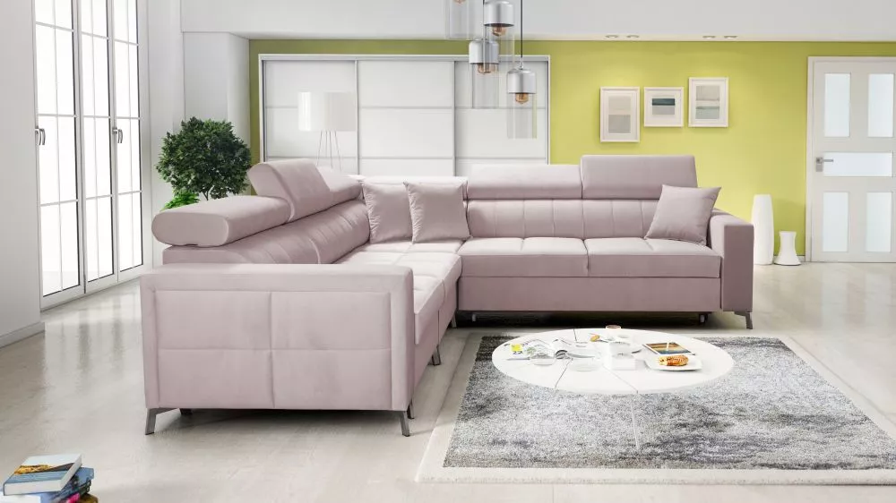Dīvāns Side 4 Standard · Gaiši rozā · 270 × 275 × 83 cm