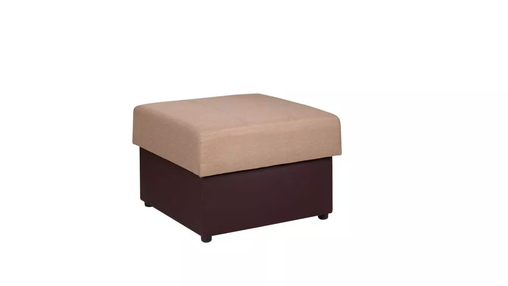 Pufs Gordia P Standard Auduma numurs: Lux 02 + Soft 66, · Bēšs + tumši brūns · 70 × 48 × 70 cm