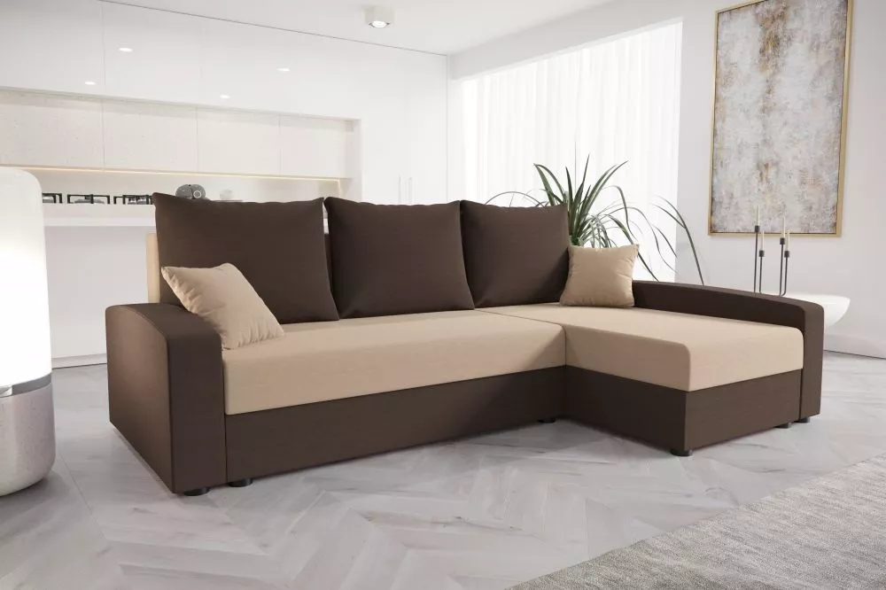 Dīvāns Chievo Standard · Brūns + tumši brūns · 140 × 231 × 90 cm