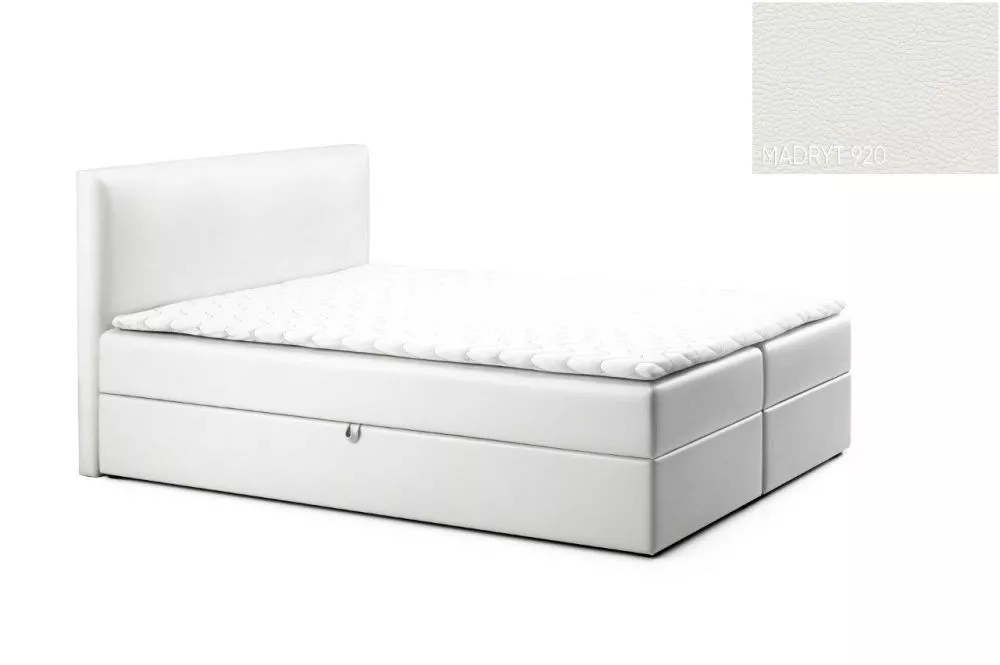 Gulta Noir Boxspring Standard Guļamvietas platums: 160 cm, Guļamvietas garums: 200 cm, · Balts · 163 × 206 × 101 cm