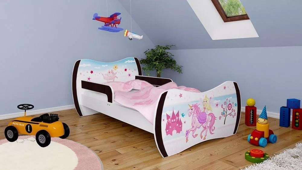 Bērnu gulta Dream L03 160x80 DM02 ar stelāžu Guļamvietas platums: 80 cm, Guļamvietas garums: 160 cm, · 104 × 164 × 71 cm