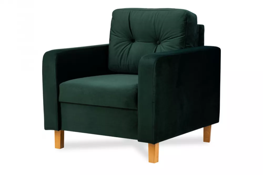 Mīksts krēsls Eriso 1S Standard Sēdvietas dziļums: 57 cm, · Tumši zaļš · 80 × 75 × 75 cm