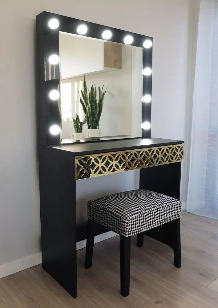 Kosmētikas galds Classic 2 Deco ar LED · 90 × 155 × 40 cm