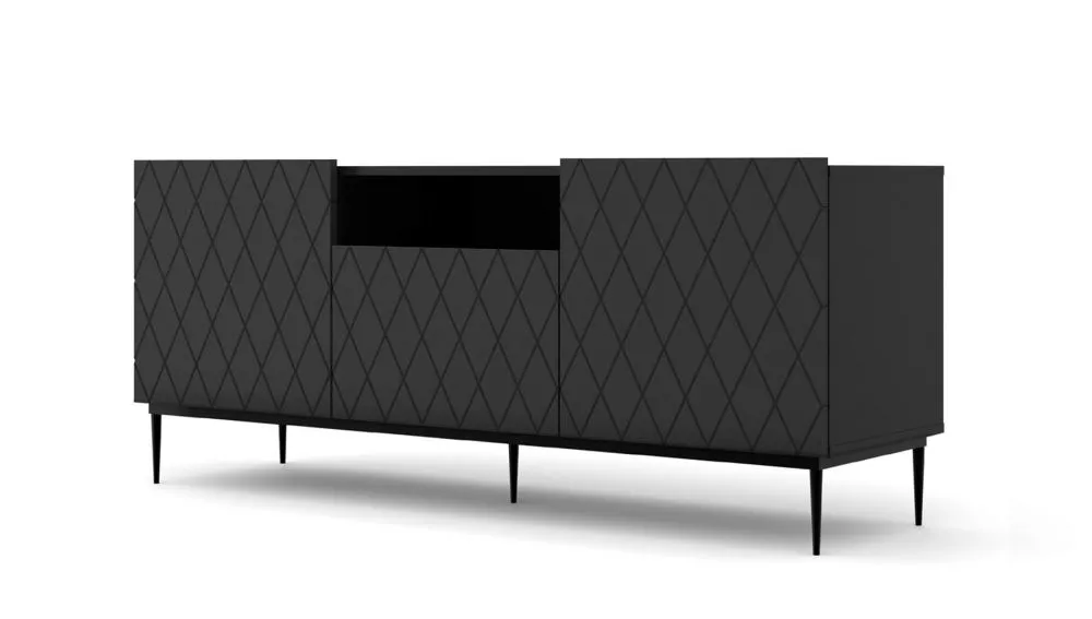 TV tumba Diuna Black 03 · 144.5 × 40 × 60.2 cm
