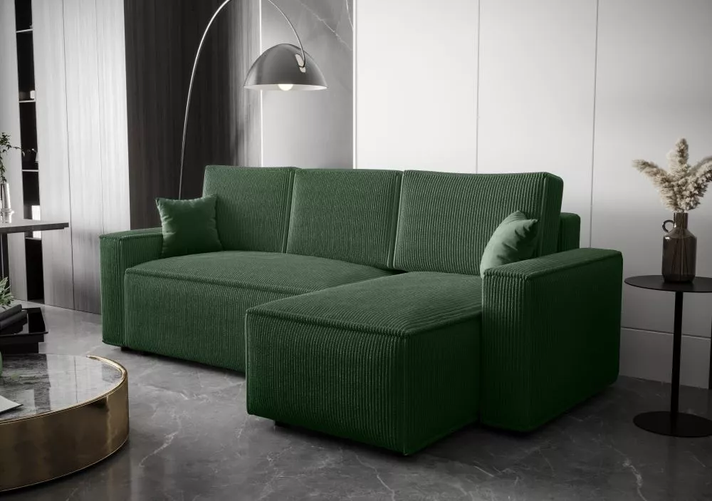 Dīvāns Ambro L standard · Zaļš · 143 × 232 × 85 cm