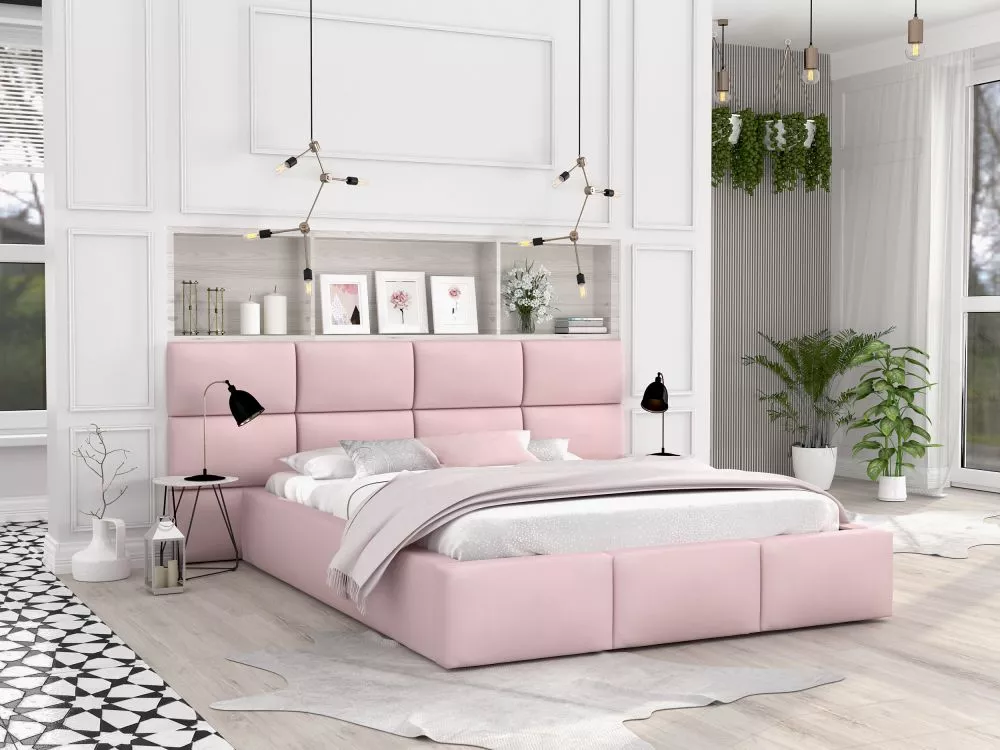 Gulta Denver Premium Standard ar stelāžu Guļamvietas platums: 160 cm, Guļamvietas garums: 200 cm, stelāžas tips: metāla,