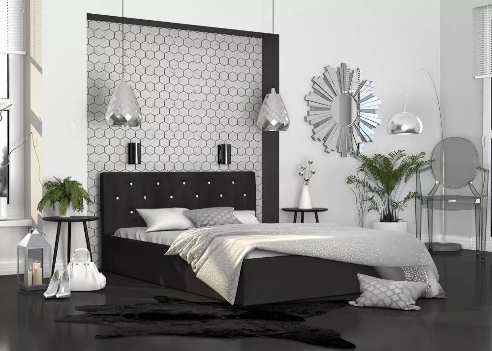 Gulta Mirage Premium Standard ar stelāžu Guļamvietas platums: 180 cm, Guļamvietas garums: 200 cm, stelāžas tips: metāla,