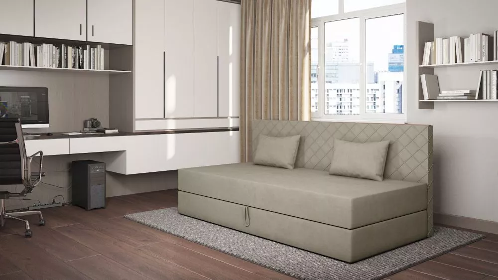 Dīvāns Ivet 2 Standard · Kapučino · 97 × 200 × 90 cm