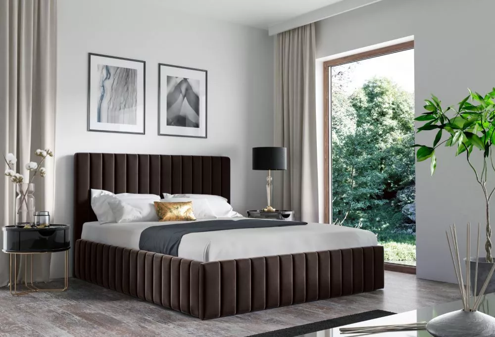 Gulta PK24 Basic ar stelāžu Guļamvietas platums: 120 cm, Guļamvietas garums: 200 cm, stelāžas tips: koka, · Tumši brūns 