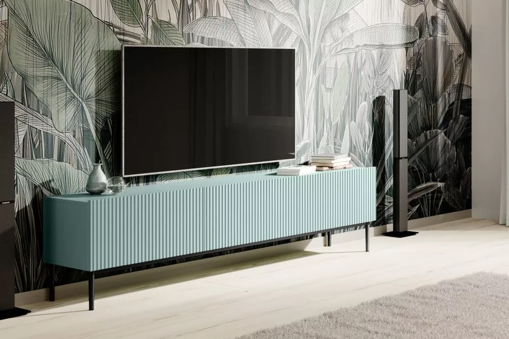 TV tumba Nicole RTV 200 2K1SZ Black · Gaiši zils · 200 × 45 × 53 cm