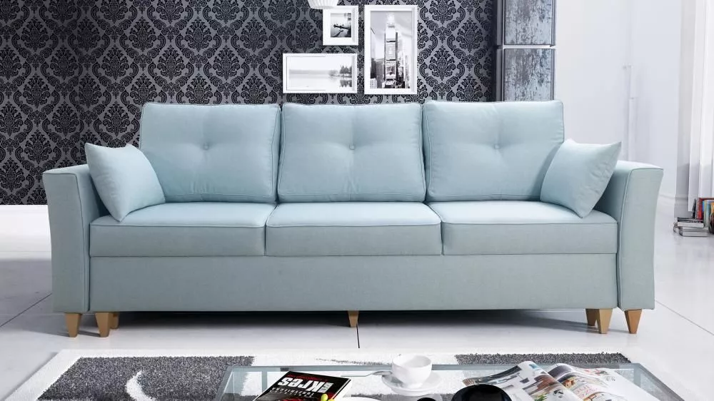 Dīvāns Torsten Sofa Standard · Gaiši zils · 91 × 233 × 93 cm