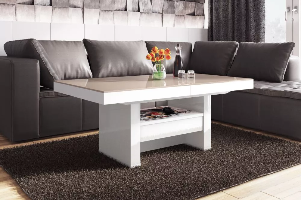 Žurnālgalds Aversa Lux Gloss Korpusa krāsa: balts, · 120 × 75 × 55.5 cm