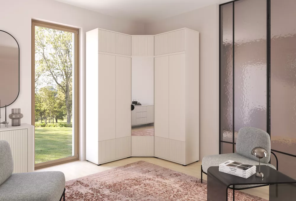 Skapis Rayo 11 · Kašmira · 140 × 70 × 225 cm