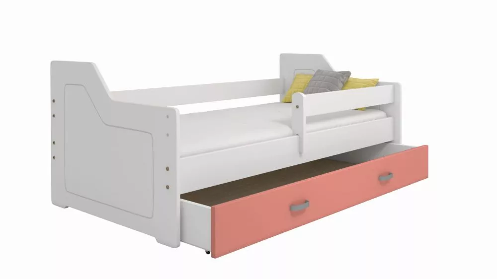 Bērnu gulta Miki B4 ar stelāžu Guļamvietas platums: 80 cm, Guļamvietas garums: 160 cm, · 85 × 164 × 65 cm