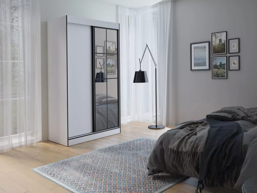 Skapis Oslo Modern 2 · Balts · 120 × 65 × 216 cm