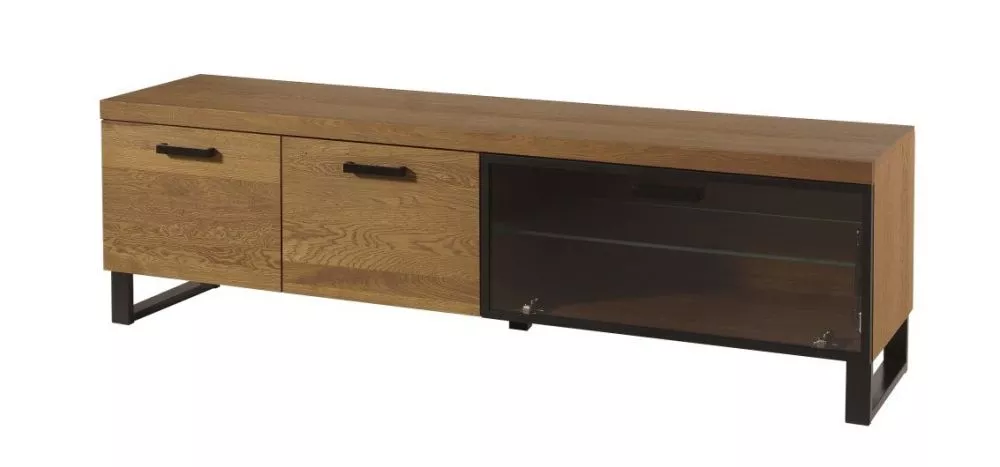 TV tumba Pratto 25 ar LED · Ozols rustikal · 180 × 42 × 53 cm