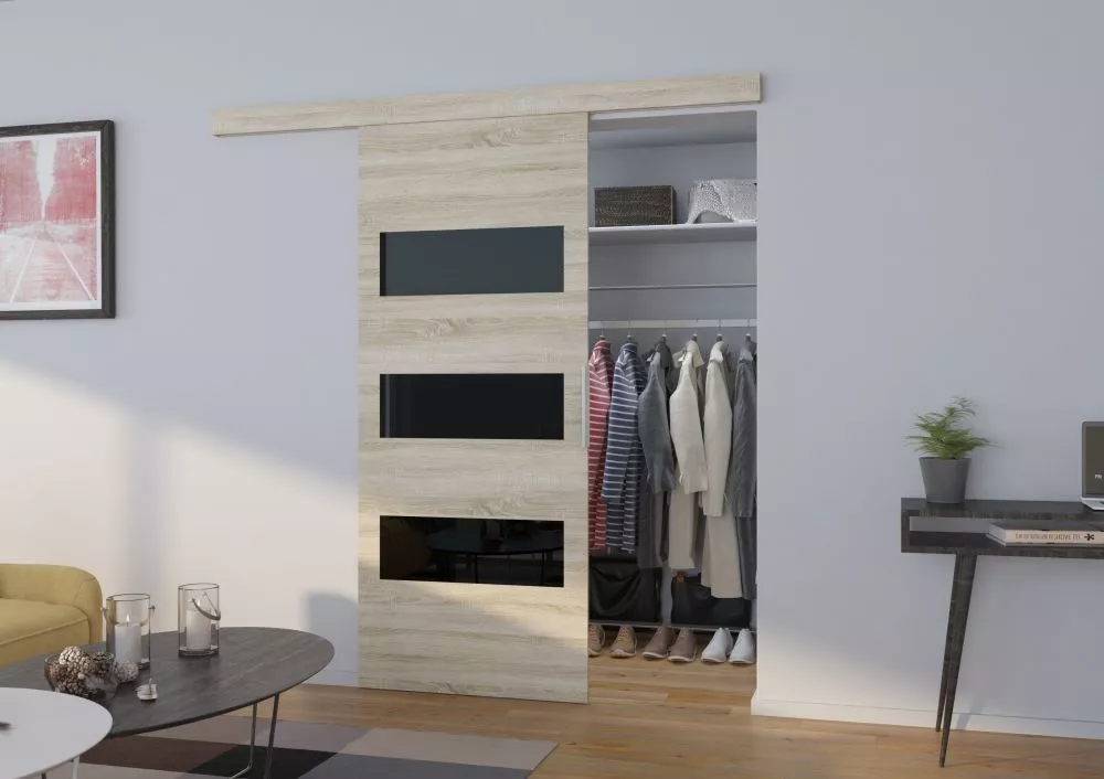 Bīdāmās durvis Ares · Ozols sonoma · 76 × 205 cm