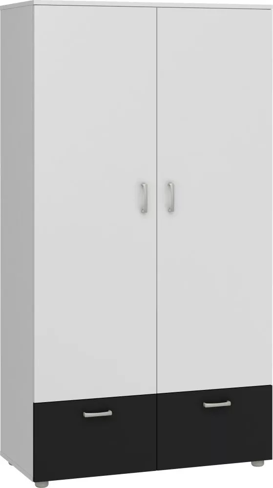 Skapis Magic mag 05 · Balts + melns spīdums · 96 × 45 × 180 cm