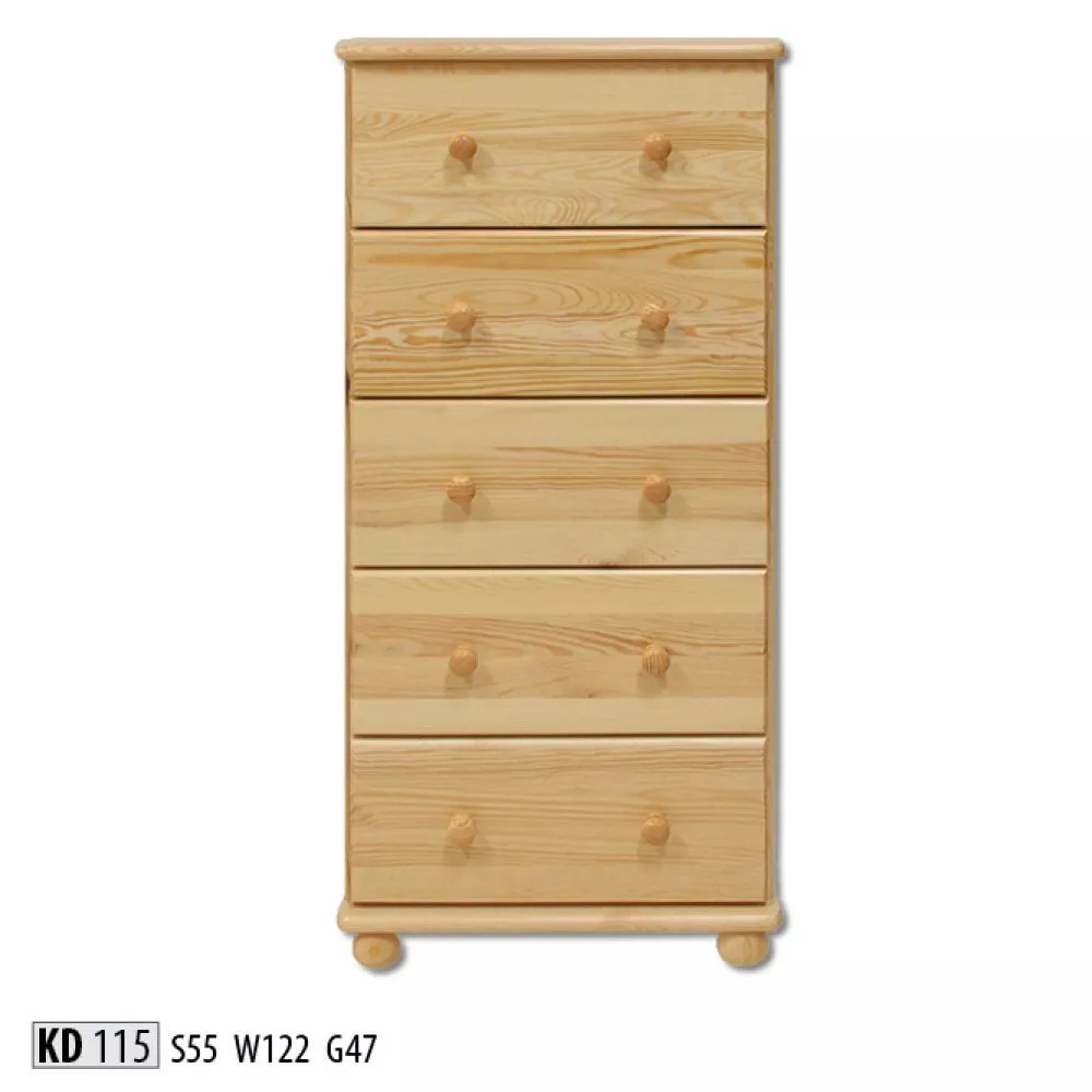 Kumode KD 115 · Priede · 55 × 47 × 122 cm