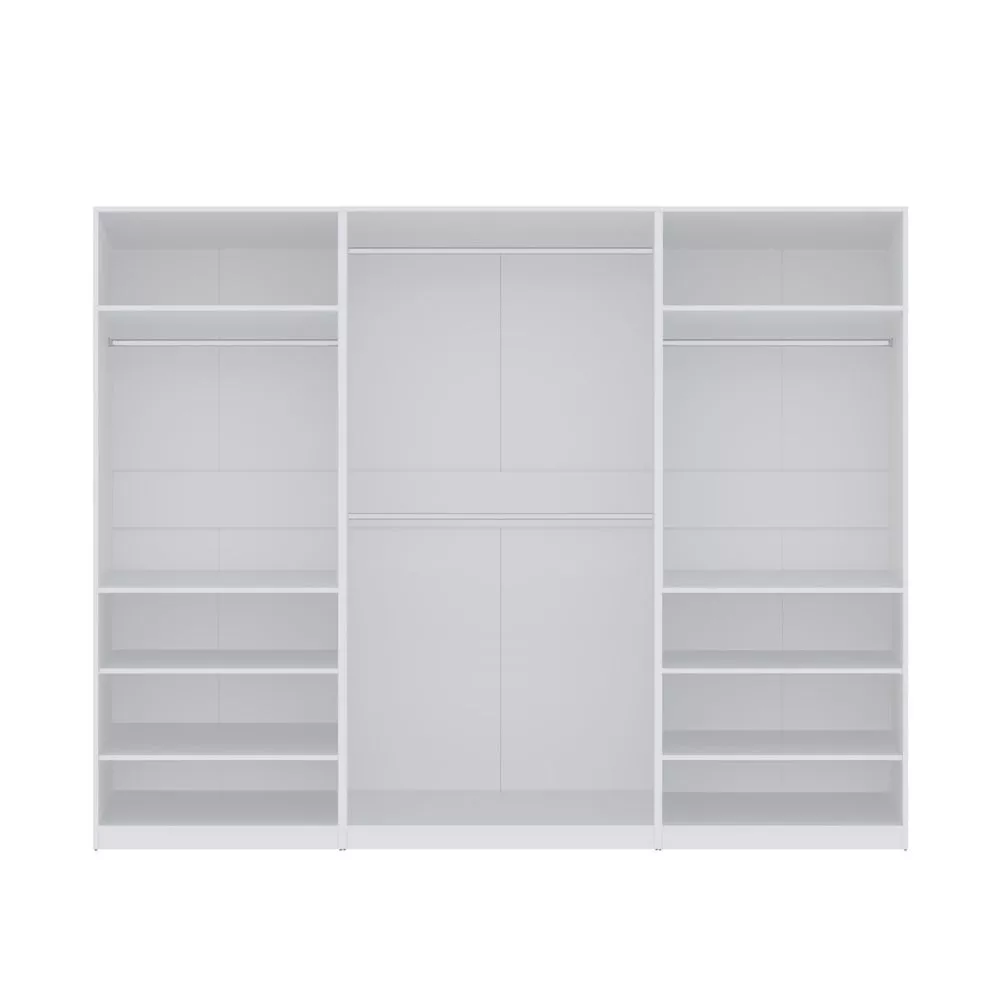 Skapis Tres Set 12 · Balts · 260 × 51 × 206 cm
