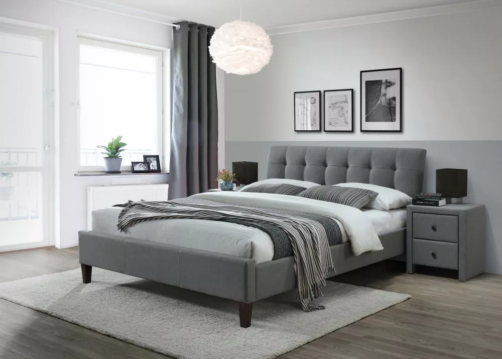 Gulta Samara 2 ar stelāžu Guļamvietas platums: 160 cm, Guļamvietas garums: 200 cm, · Pelēks · 163 × 215 × 93 cm