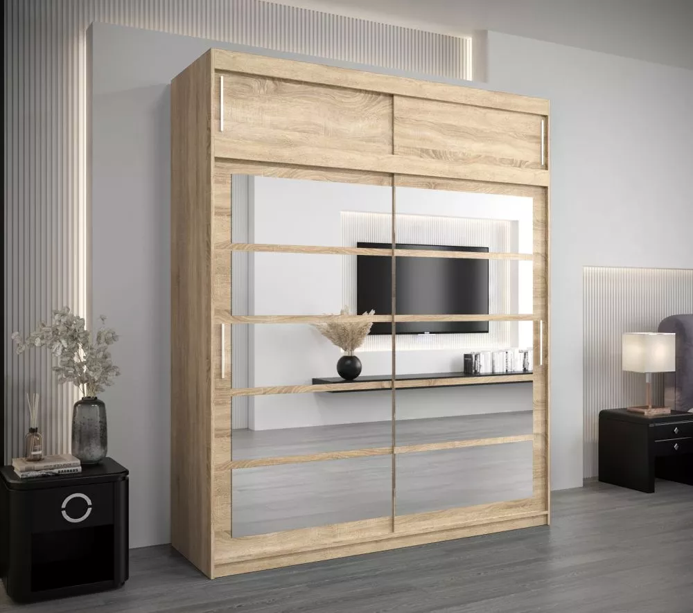 Skapis Roma 2 Premium · Sonoma · 200 × 62 × 240 cm