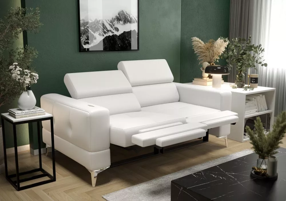 Dīvāns Toscania 2S Relax standard · Balts · 97 × 178 × 78 cm