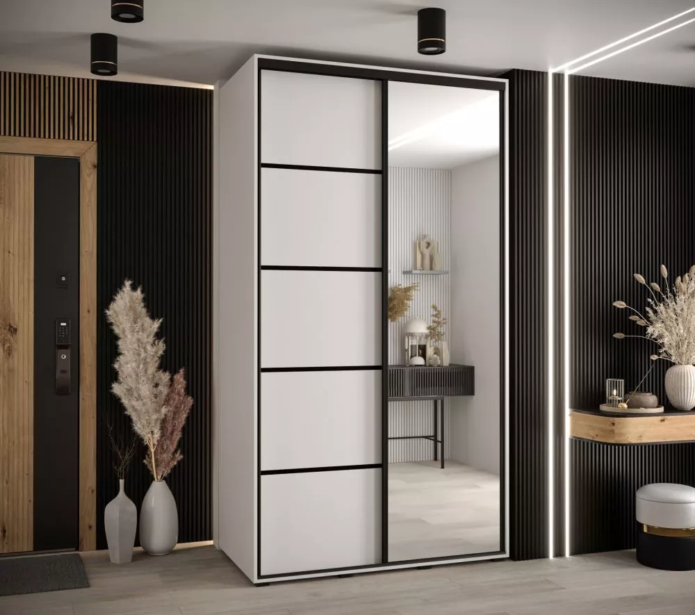 Skapis Cannes 5 · Balts · 130 × 60 × 205.2 cm