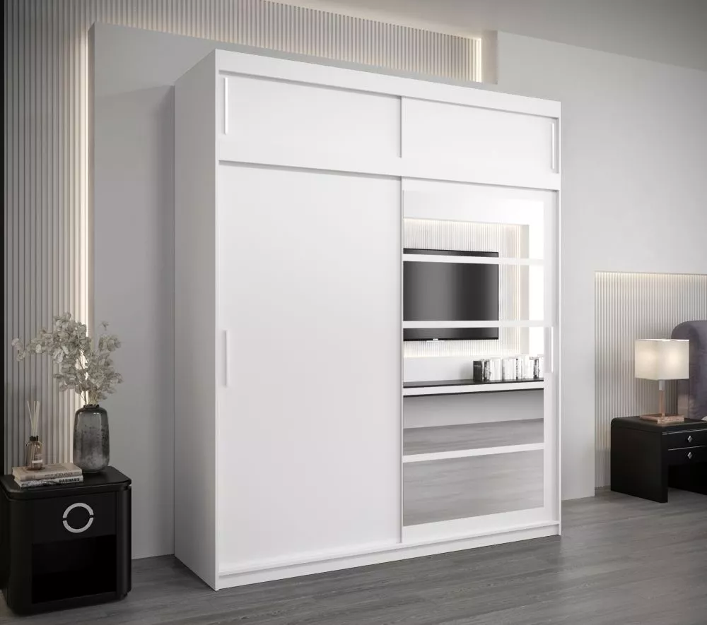 Skapis Roma 1 Premium · Balts · 200 × 62 × 240 cm