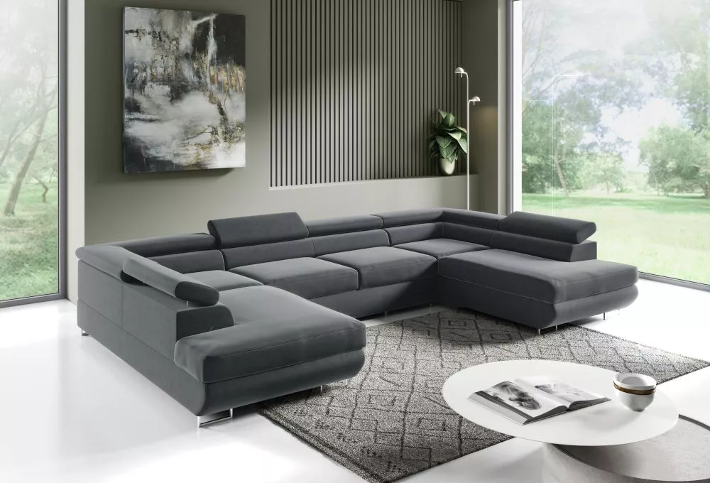 Dīvāns Corner 160 Premium standard · Pelēks · 201 × 335 × 72 cm