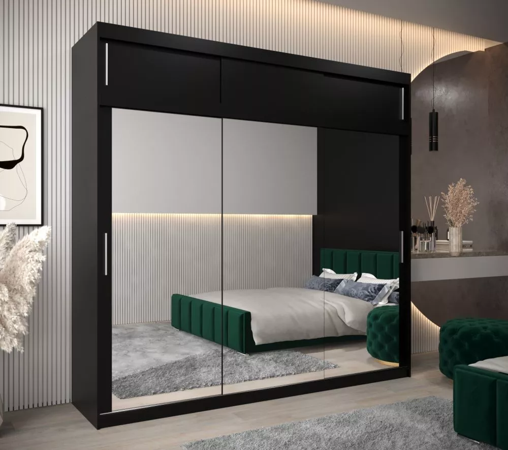 Skapis Tokyo 3 Plus · Melns · 250 × 62 × 240 cm