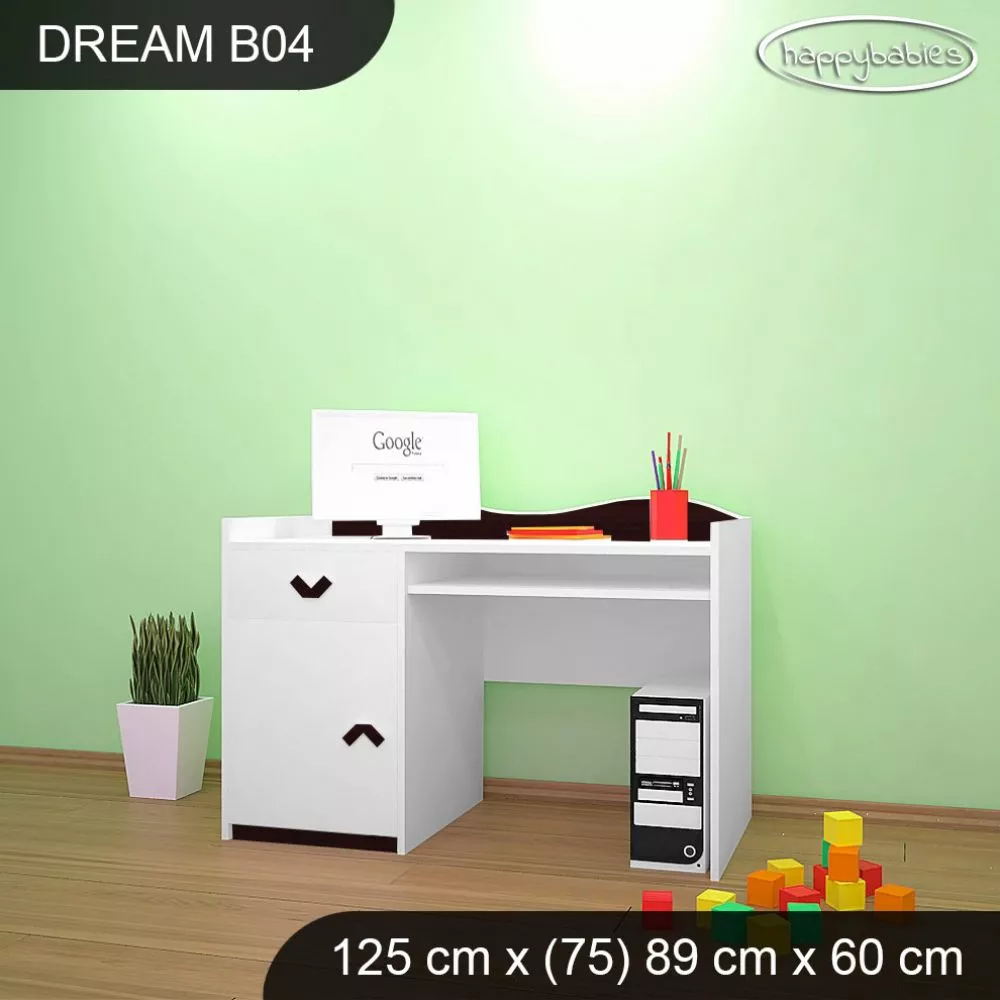 Bērnu rakstāmgalds Dream B04 Maksimālais augstums: 89 cm, · 125 × 75 × 60 cm