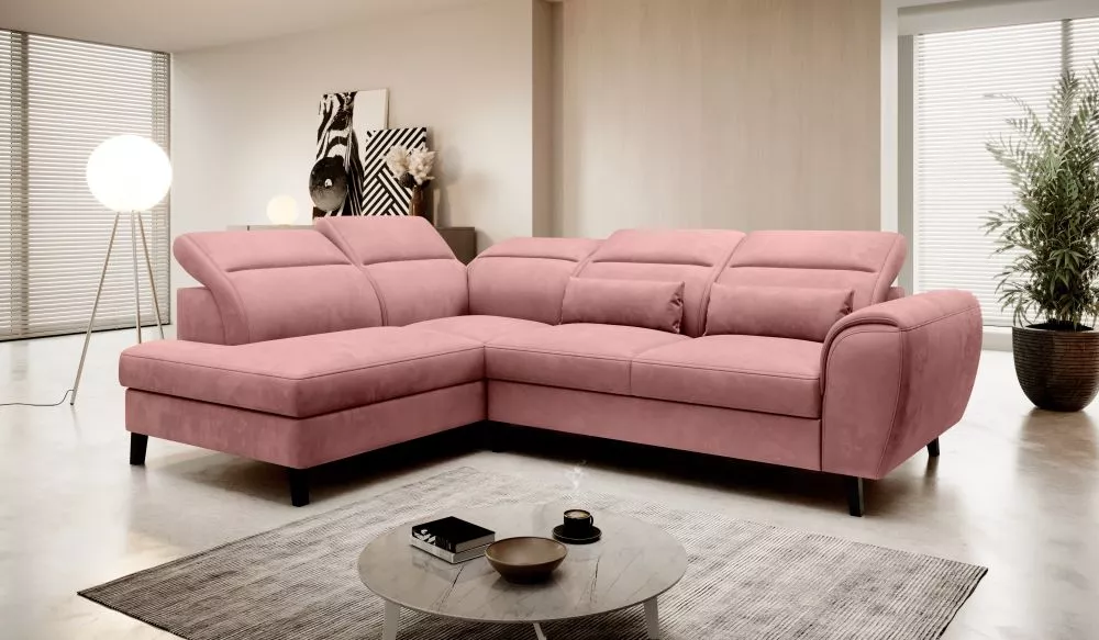 Dīvāns Noble Premium Standard · Rozā · 201 × 255 × 83 cm