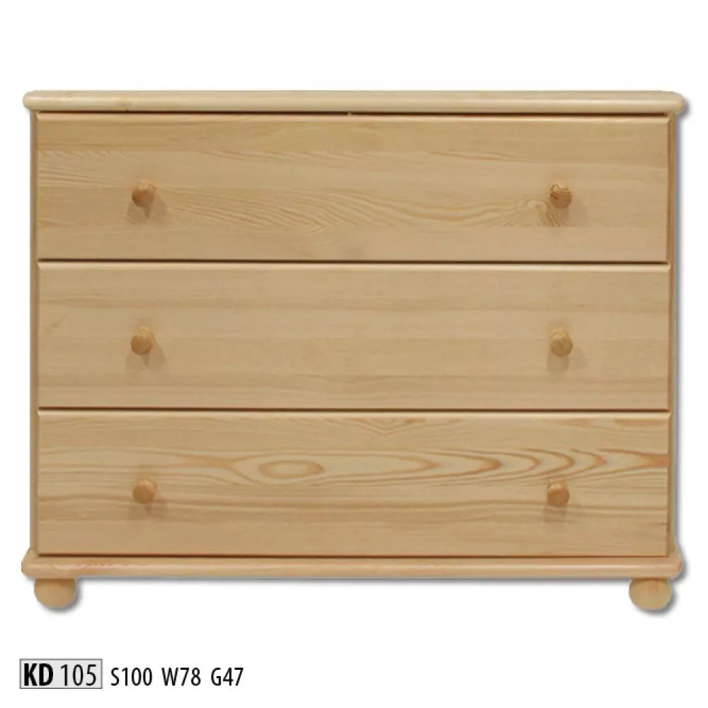 Kumode KD 105 · Priede · 100 × 47 × 78 cm