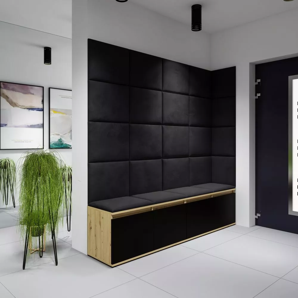Apavu plaukts Emi 3 Trinity Korpusa krāsa: ozols artisan + melns, · 200 × 170 × 40 cm