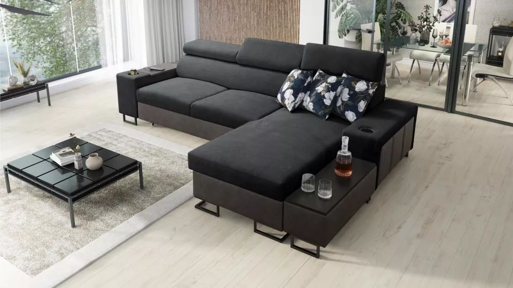 Dīvāns Melody 1 Mini Premium Standard · Grafīts · 170 × 274 × 84 cm